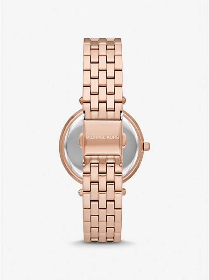 Relojes Michael Kors Mini Darci Pave Mujer Rosas Doradas | 19752FNKV