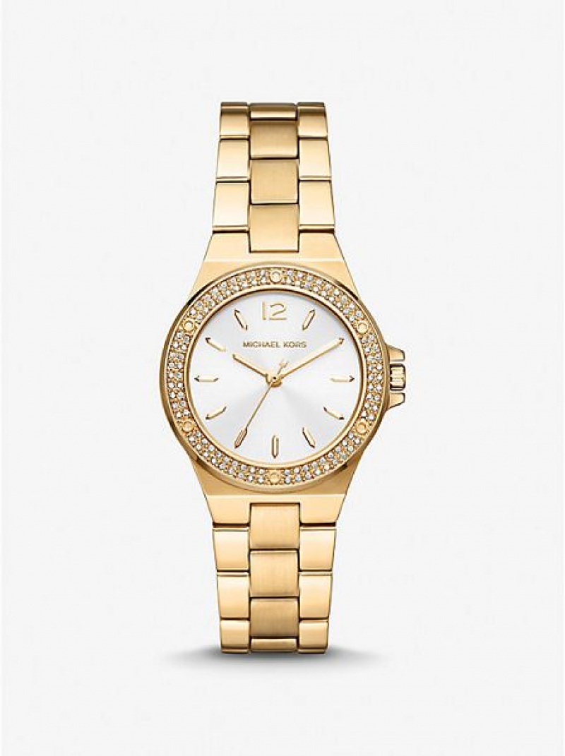 Relojes Michael Kors Mini Lennox Pave Mujer Doradas | 05291XNWV