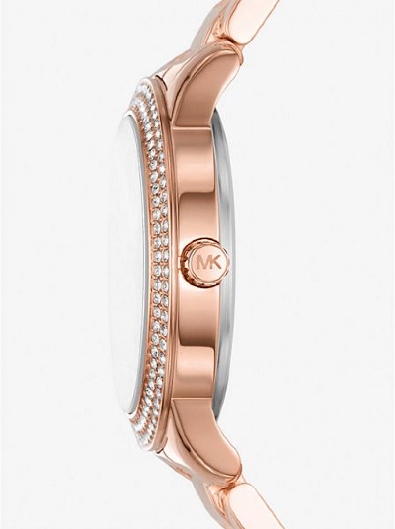 Relojes Michael Kors Mini Tibby Pave Mujer Rosas Doradas | 31704TWXH