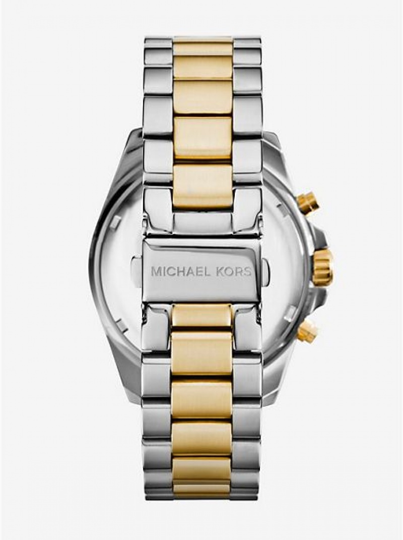 Relojes Michael Kors Oversized Bradshaw Mujer Plateadas Doradas | 70621CAKQ