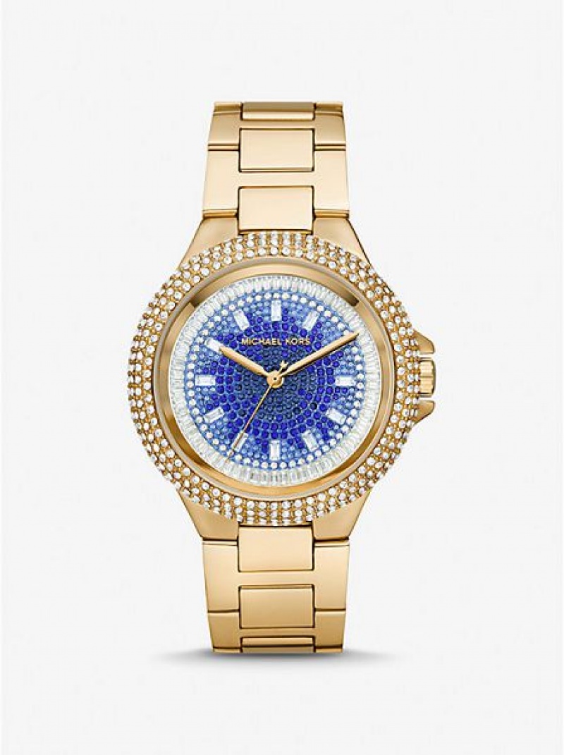 Relojes Michael Kors Oversized Camille Ombre Pave Mujer Doradas | 85916FYEQ