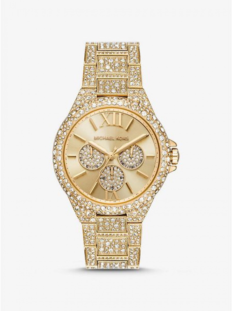 Relojes Michael Kors Oversized Camille Pave Mujer Doradas | 39426XCJE