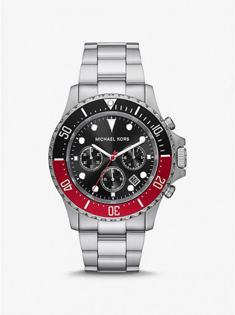 Relojes Michael Kors Oversized Everest Hombre Plateadas | 91743GZSP