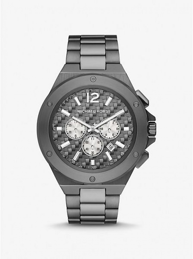 Relojes Michael Kors Oversized Lennox Gunmetal Mujer Gris | 13206DQVW