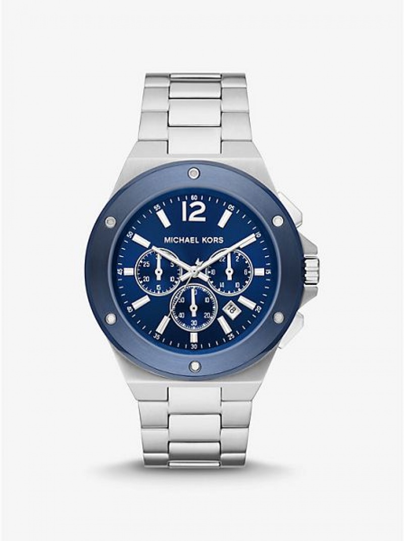 Relojes Michael Kors Oversized Lennox Hombre Plateadas | 71438ODBP