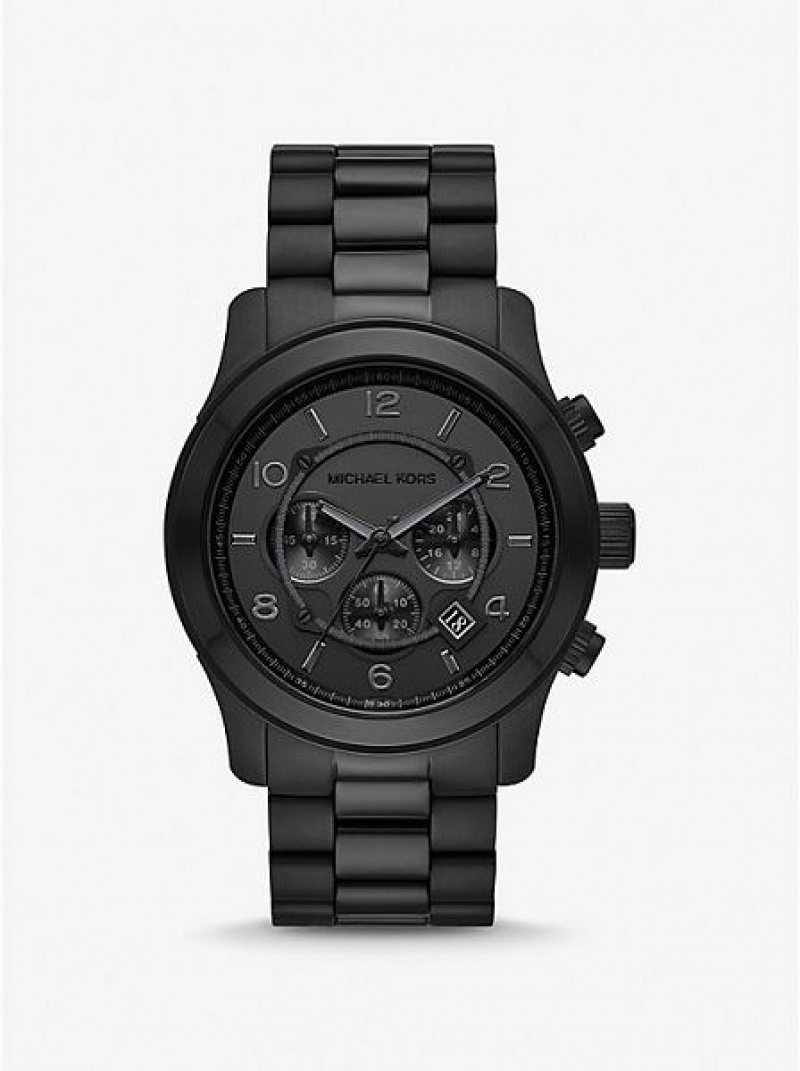 Relojes Michael Kors Oversized Runway Hombre Negras | 50731BKUR