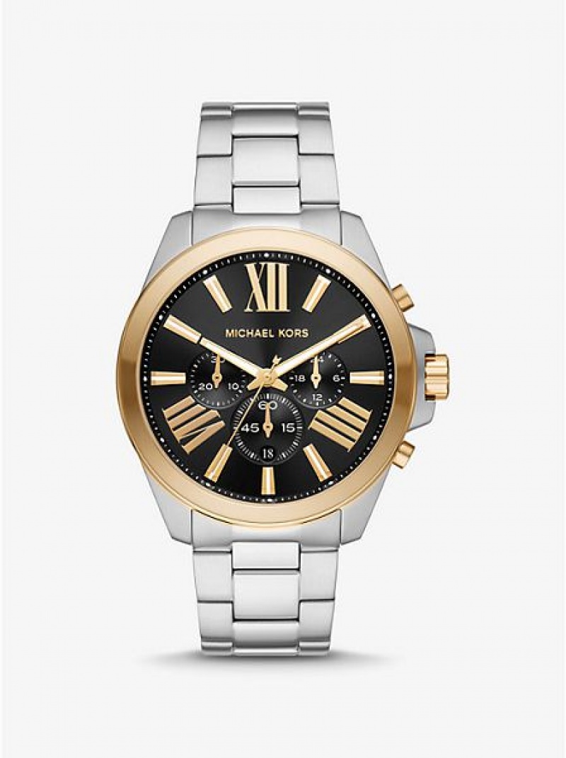 Relojes Michael Kors Oversized Wren Hombre Plateadas Doradas | 75426YAGR