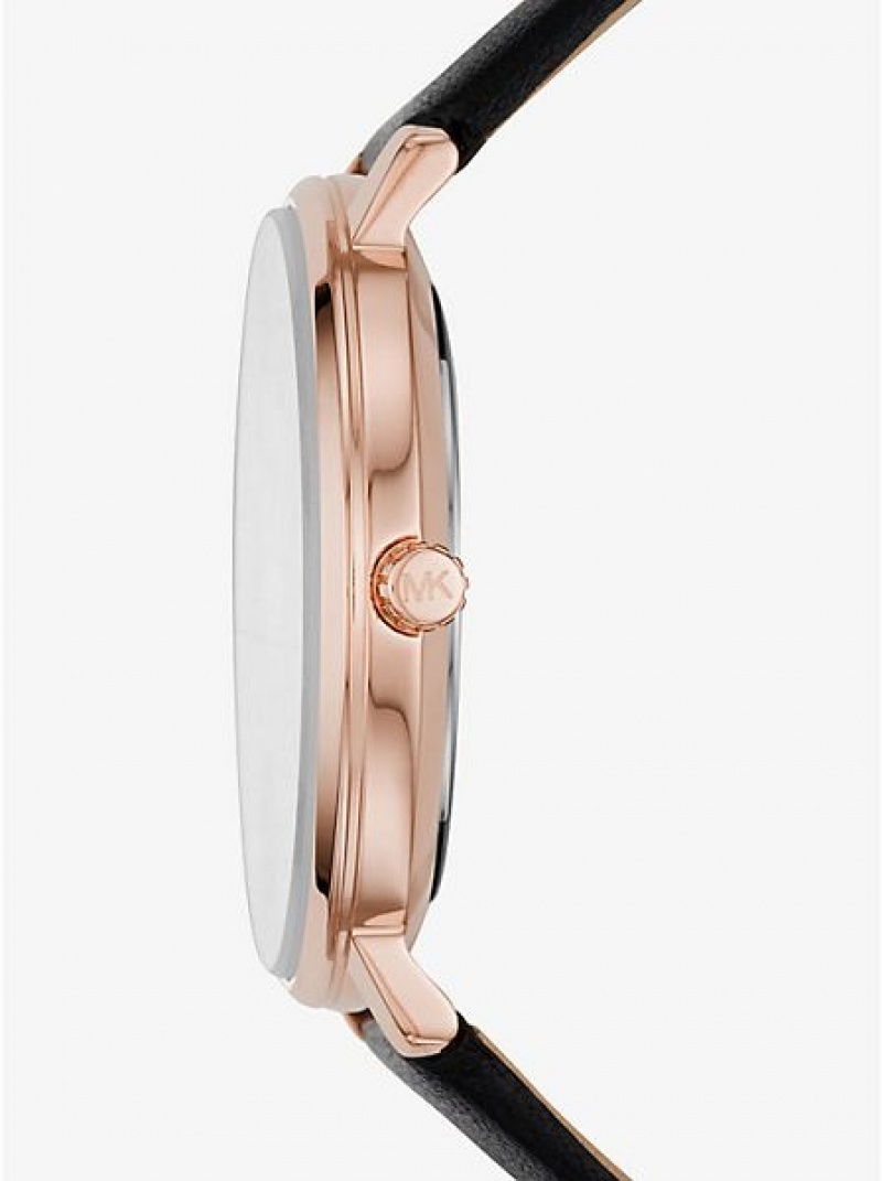 Relojes Michael Kors Pyper And Cuero Mujer Rosas Doradas | 84657NEYW