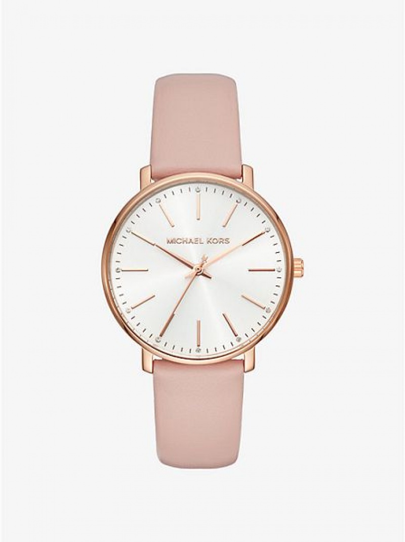 Relojes Michael Kors Pyper Cuero Mujer Rosas Doradas | 78623GRNV