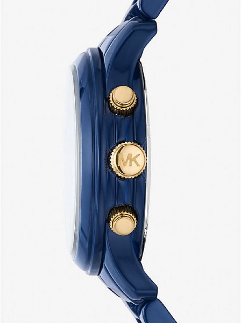 Relojes Michael Kors Runway Mujer Azules | 96074UQRP