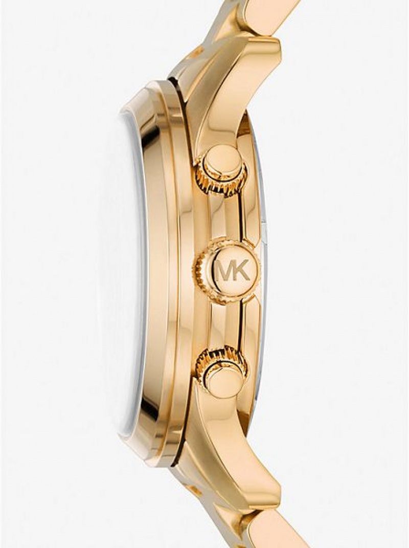 Relojes Michael Kors Runway Mujer Doradas | 92075RSAO