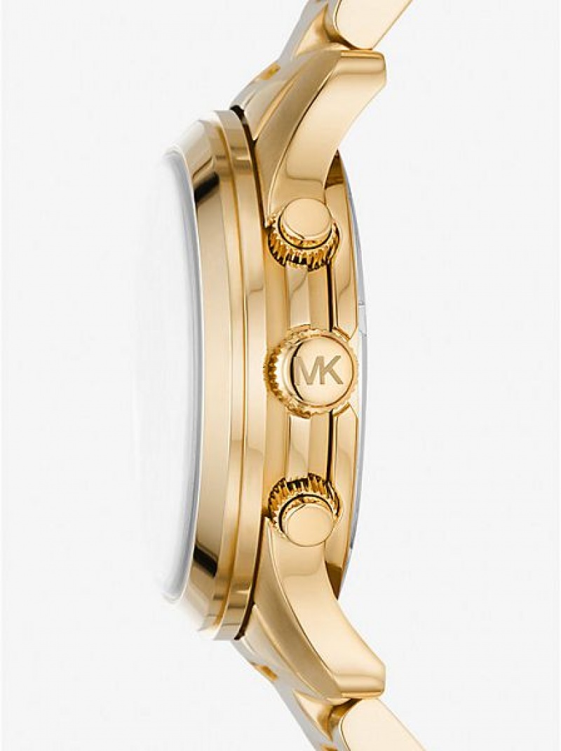 Relojes Michael Kors Runway Mujer Doradas | 65879ERFV