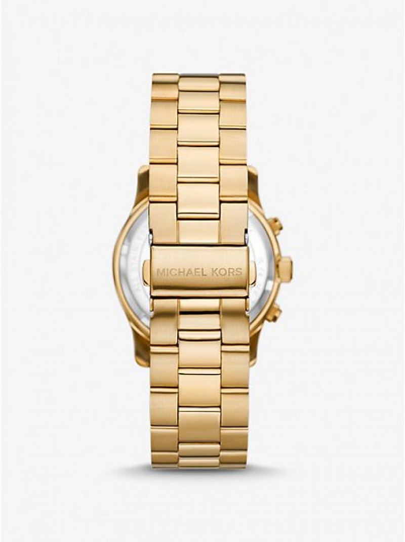 Relojes Michael Kors Runway Mujer Doradas | 65879ERFV