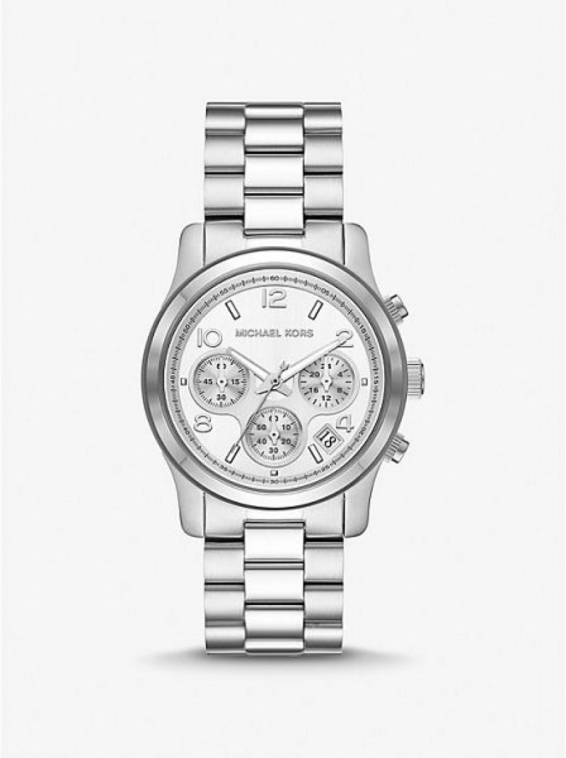 Relojes Michael Kors Runway Mujer Plateadas | 32548PRHU