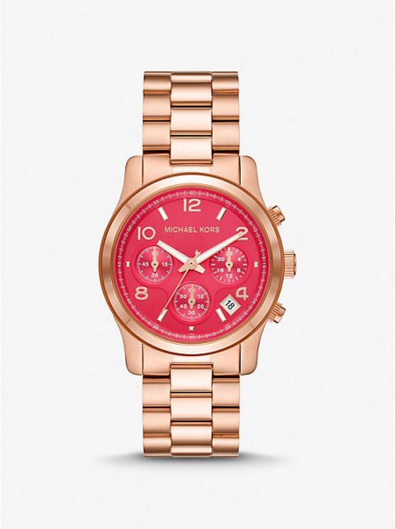 Relojes Michael Kors Runway Mujer Rosas Doradas | 53128HMUP