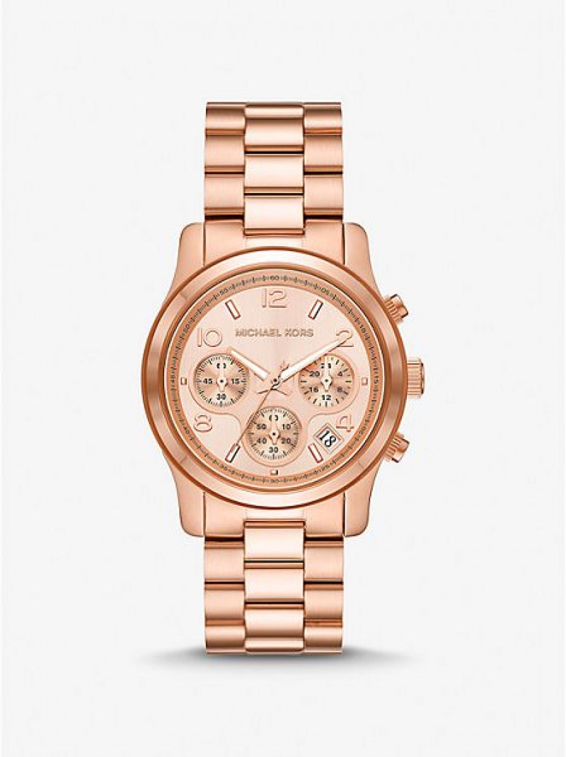 Relojes Michael Kors Runway Mujer Rosas Doradas | 04891JWIA