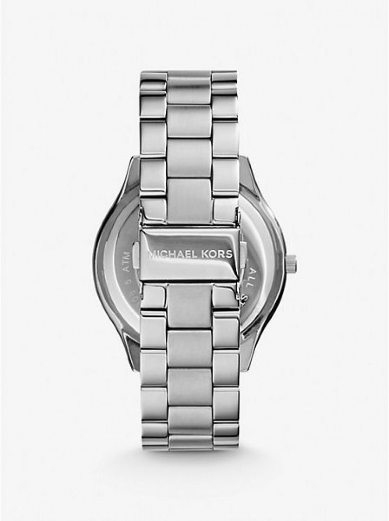 Relojes Michael Kors Slim Runway Mujer Plateadas | 89710GMKL