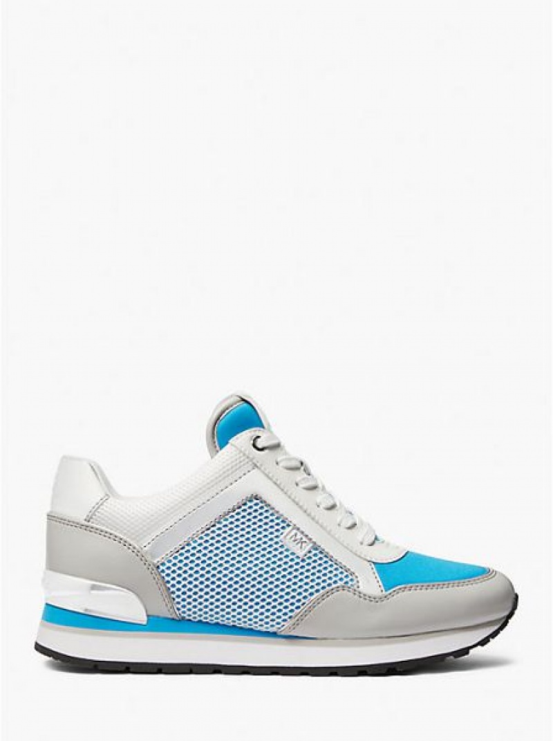 Tenis Michael Kors Maddy Mesh And Scuba Mujer Azules | 09674LFAV