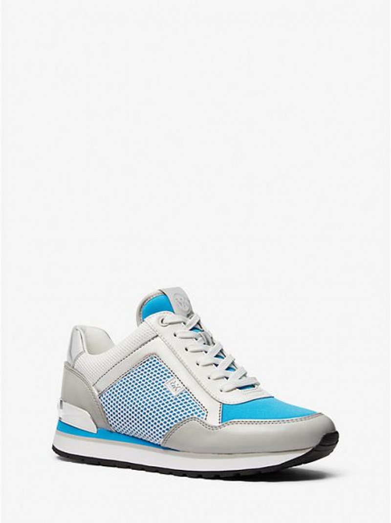 Tenis Michael Kors Maddy Mesh And Scuba Mujer Azules | 09674LFAV