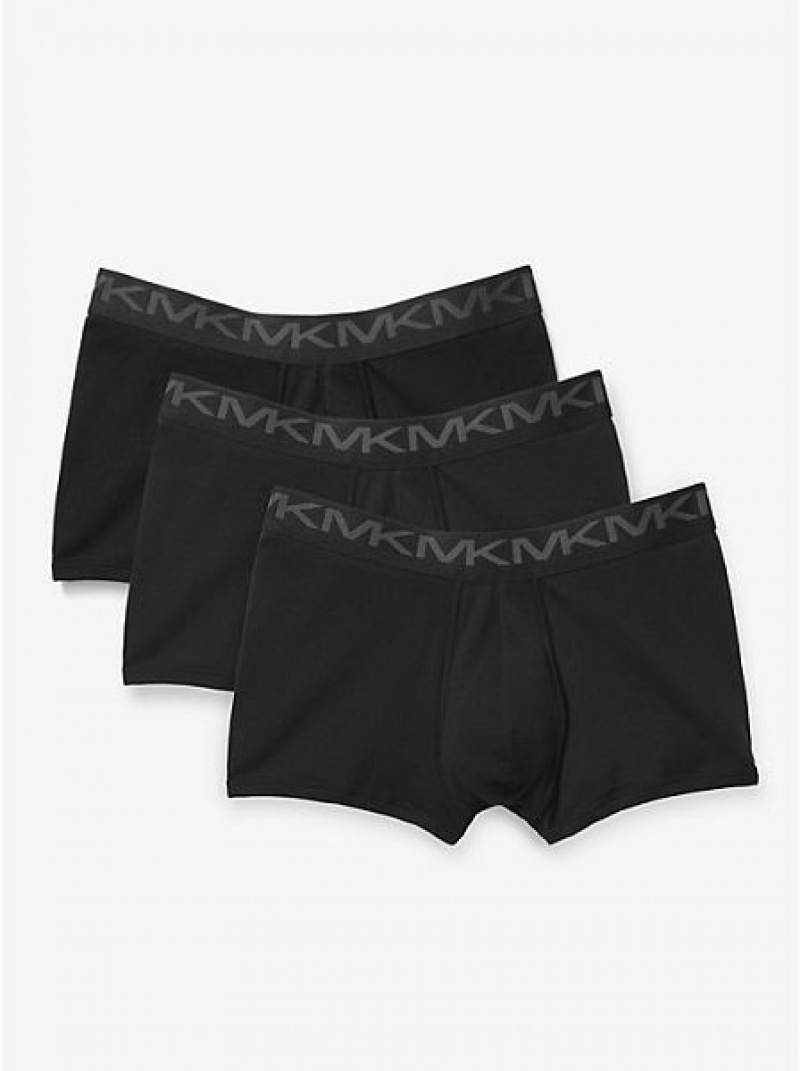 Trunks Michael Kors 3-pack Algodon Hombre Negras | 78542VGPY