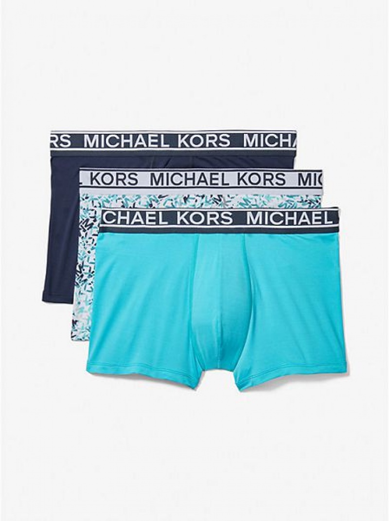 Trunks Michael Kors 3-pack Stretch Nylon Hombre Azul Marino | 25897RNXL